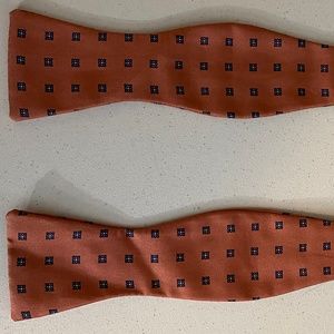 Robert Talbott Silk Bow Tie - Peach with Grey